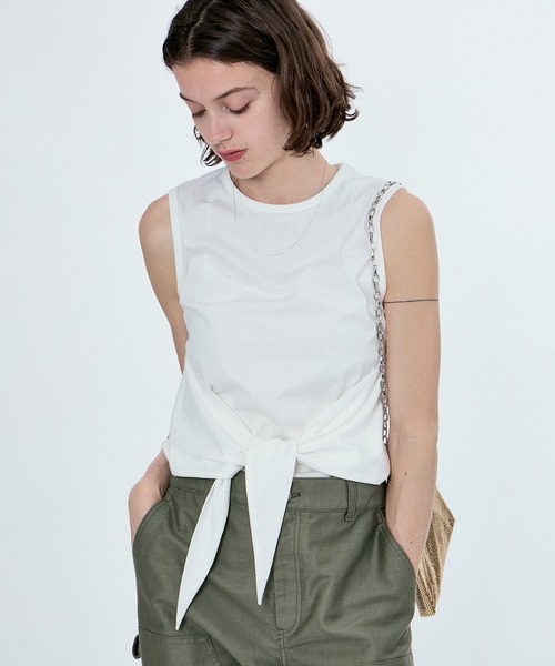 タンクトップ ノースリーブ 2WAY TWIST TANK TOP レディース メンズ