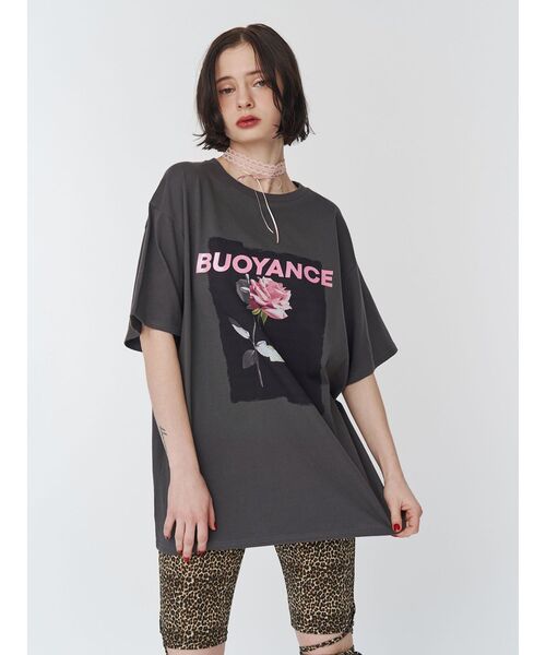 ◆boohoo◆オーバーサイズローズプリントTシャツ jouetie tシャツ ローズプリントBigTシャツ レディース