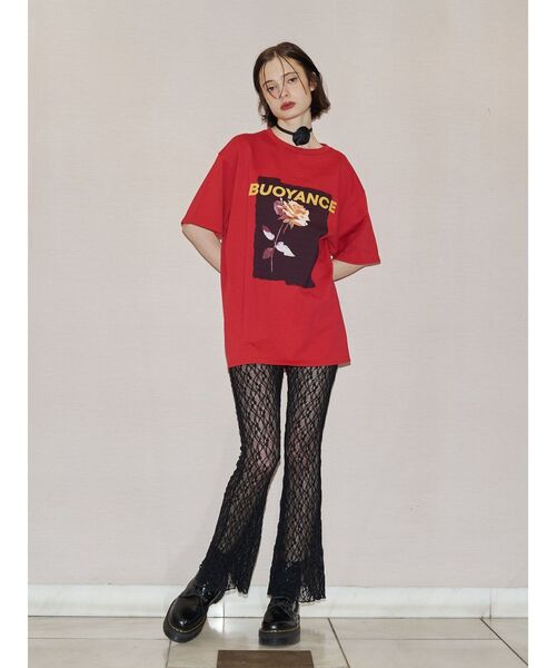 ◆boohoo◆オーバーサイズローズプリントTシャツ jouetie tシャツ ローズプリントBigTシャツ レディース
