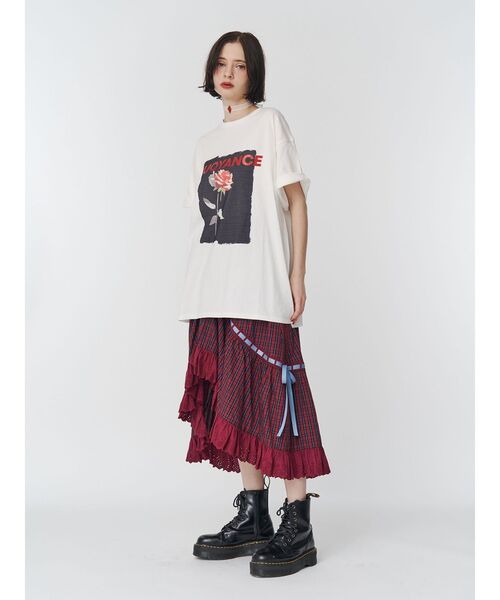 ◆boohoo◆オーバーサイズローズプリントTシャツ jouetie tシャツ ローズプリントBigTシャツ レディース