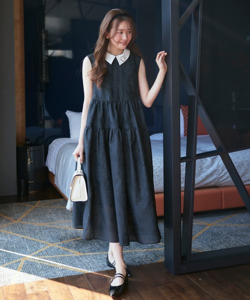 【セール中】RUIRUE BOUTIQUE　2WAYワンピース 　LLサイズ RUIRUE BOUTIQUE ワンピース 2wayフロントボタンタック