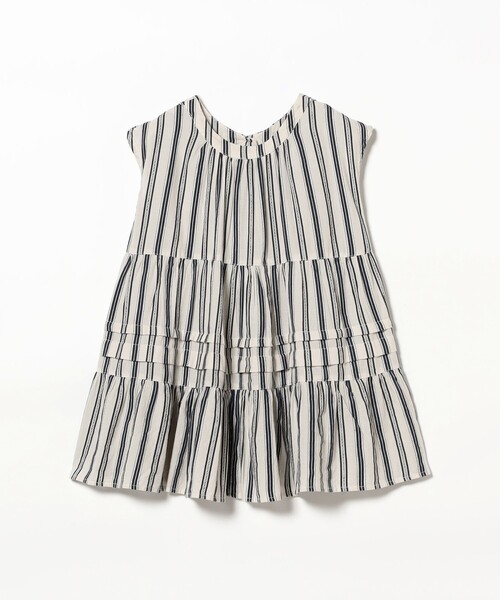 ブラウス シャツ インド 2WAY ストライプ ブラウス（S〜M） レディース B：MING by BEAMS ブラウス シャツ インド 2WAY ストライプ