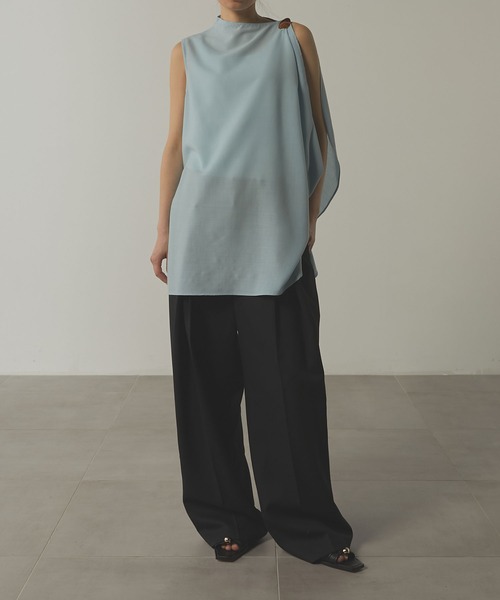 中古】ハルノブムラタ HARUNOBUMURATA ノースリーブサテンブラウス  