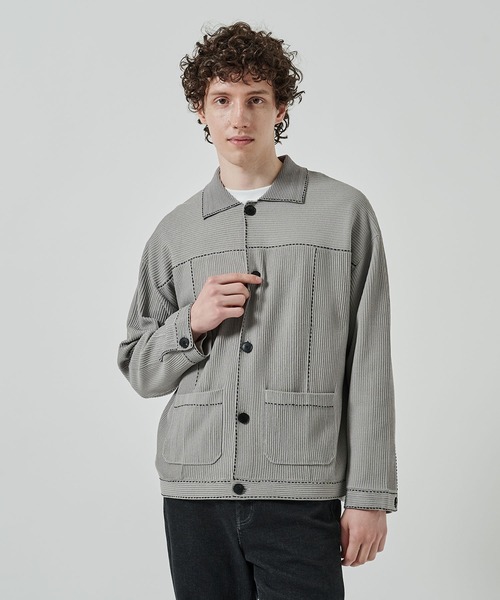 STUDIOUS（ステュディオス） カーディガン HAND STITCH KNIT POLO