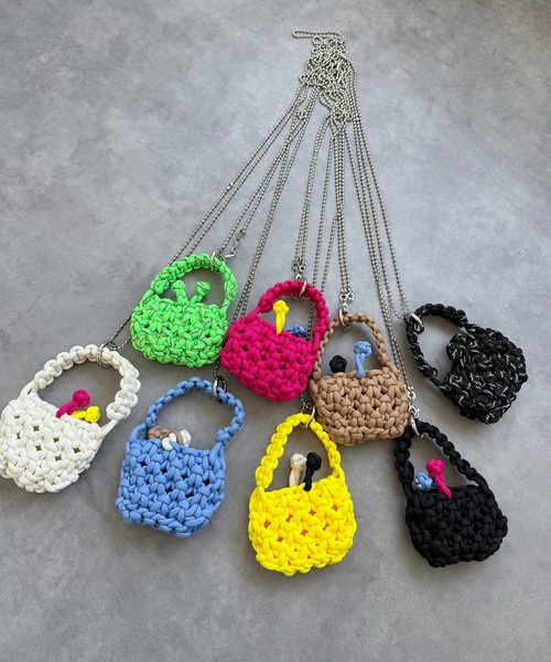 【日本入手困難】Cotton crochet mini-handbag ハンドバッグ 日本入手困難】Cotton crochet mini-handbag ハンドバッグ