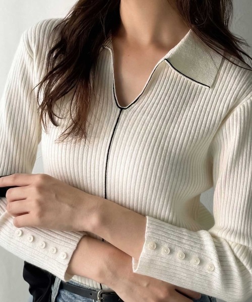 classicalelf（クラシカルエルフ） ニット セーター 首元の抜けで細