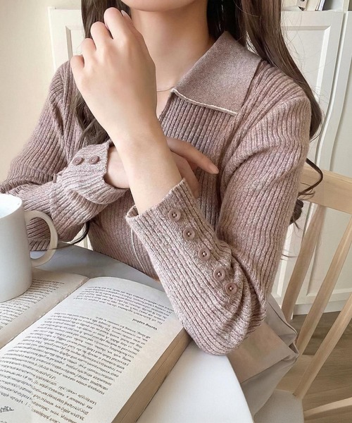 classicalelf（クラシカルエルフ） ニット セーター 首元の抜けで細