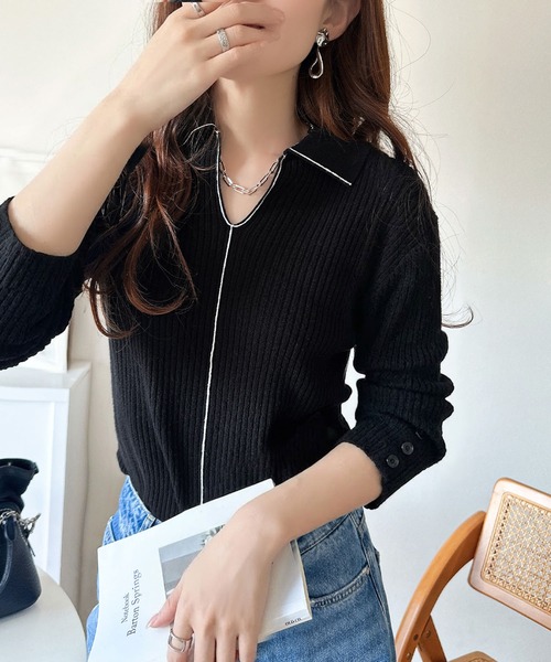 classicalelf（クラシカルエルフ） ニット セーター 首元の抜けで細