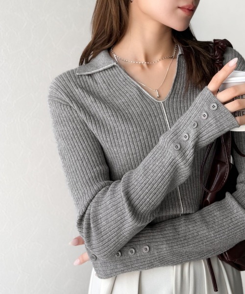 classicalelf（クラシカルエルフ） ニット セーター 首元の抜けで細