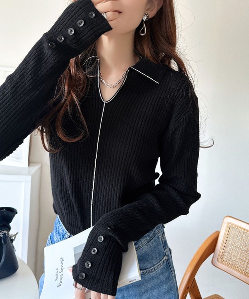 classicalelf（クラシカルエルフ） ニット セーター 首元の抜けで細