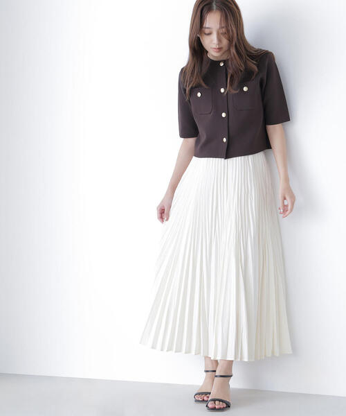 NATURAL BEAUTY BASIC カーディガン エンブレムボタンニット