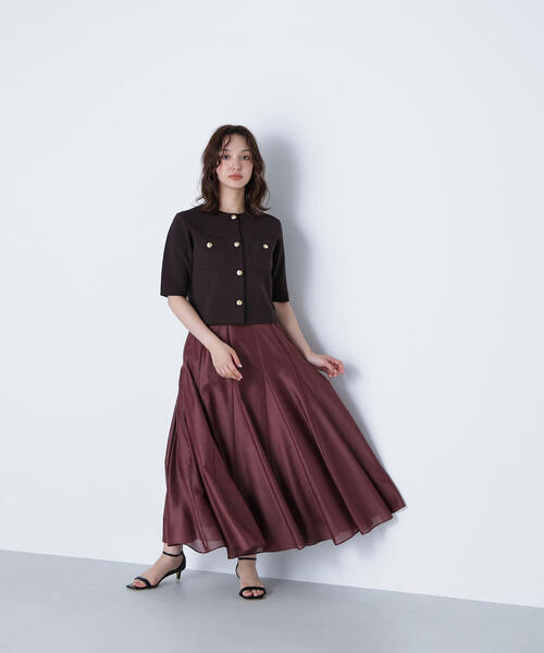NATURAL BEAUTY BASIC カーディガン エンブレムボタンニット