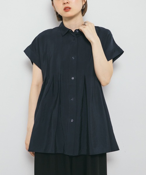 KBF（ケービーエフ） ブラウス シャツ スリーブレスタックフレア