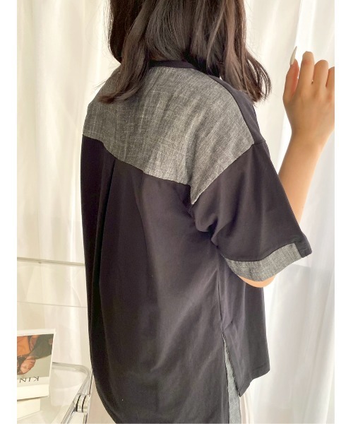 tシャツ デニム袖Ｔシャツ「CLEAR_CREA」 レディース