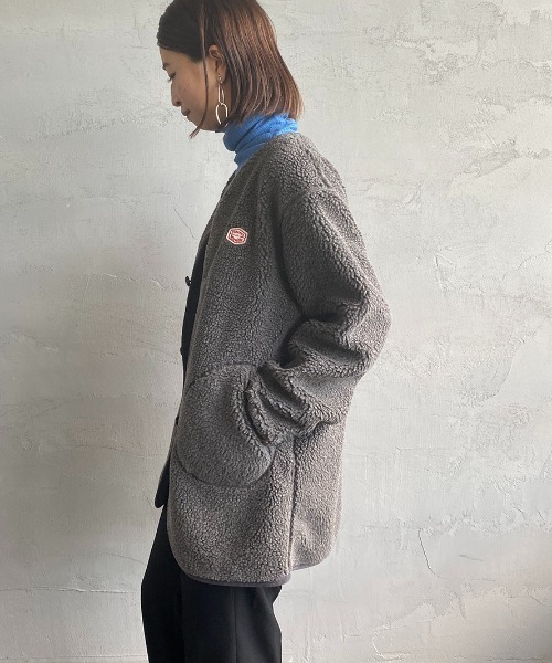 「Vincent et Mireille」 ノーカラーコート 36 アイボリー レディース_画像6