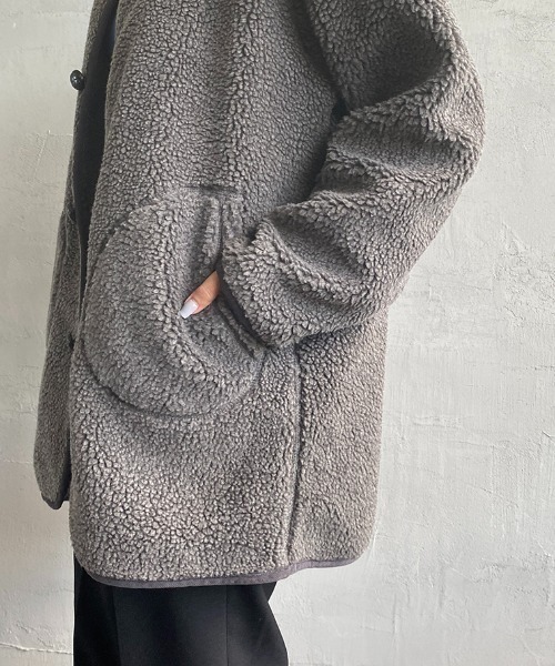 「Vincent et Mireille」 ノーカラーコート 36 アイボリー レディース_画像9