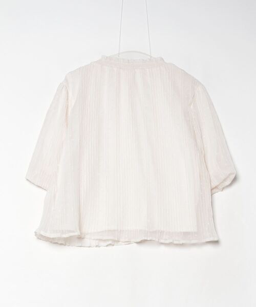 「OLIVE des OLIVE」 ドット柄半袖ブラウス M ベージュ レディース
