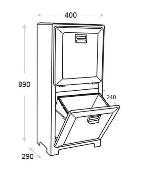 DULTON ゴミ箱 ダストボックス TRASH CAN DOUBLE DECKER/ゴミ箱