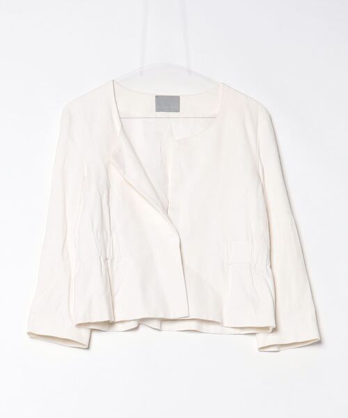 theory luxe ノーカラージャケット ホワイト theory luxe 「theory luxe」 ノーカラージャケット 42 ホワイト