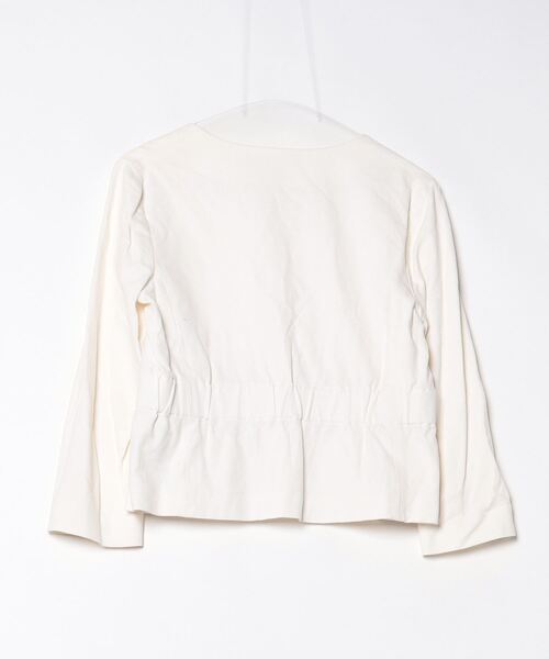 theory luxe 「theory luxe」 ノーカラージャケット 42 ホワイト