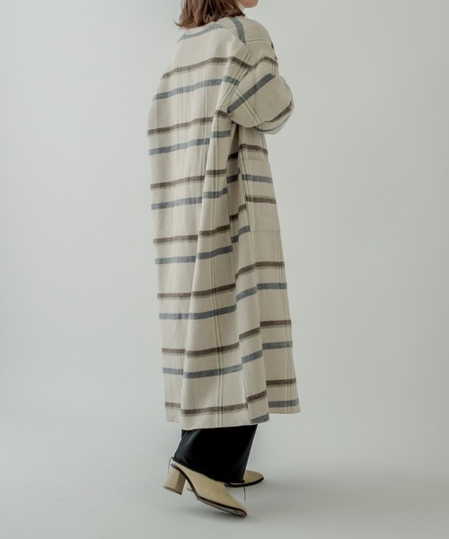 「mystic」 ノーカラーコート - ベージュ レディース_画像4