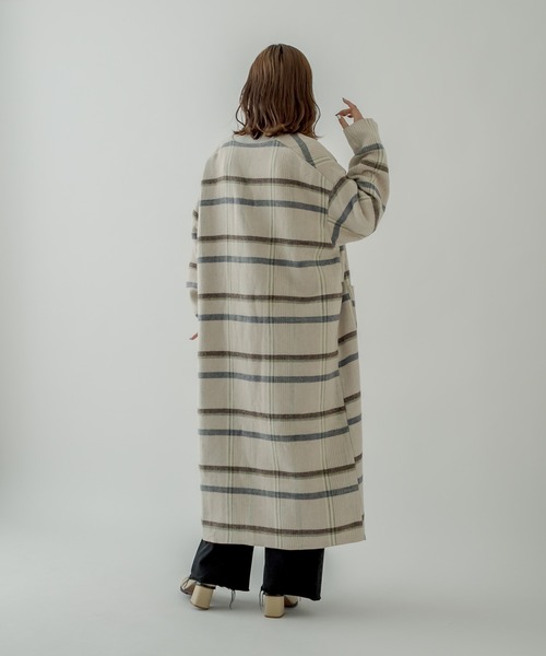 「mystic」 ノーカラーコート - ベージュ レディース_画像5