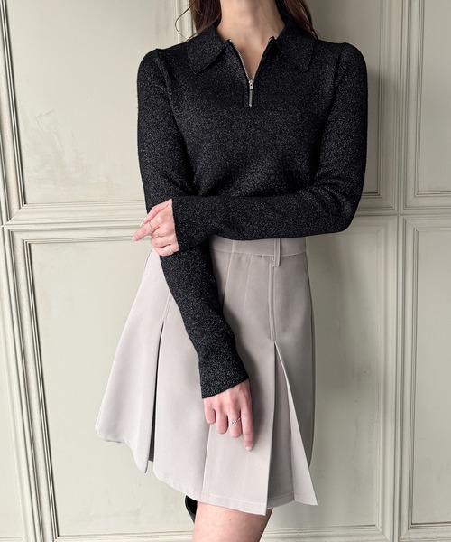 「JUNOAH」 長袖ニット MEDIUM ブラウン系その他 レディース_画像3