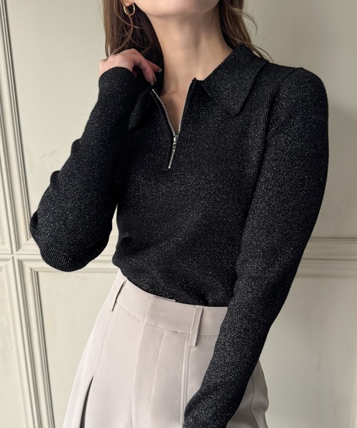 「JUNOAH」 長袖ニット MEDIUM ブラウン系その他 レディース_画像4