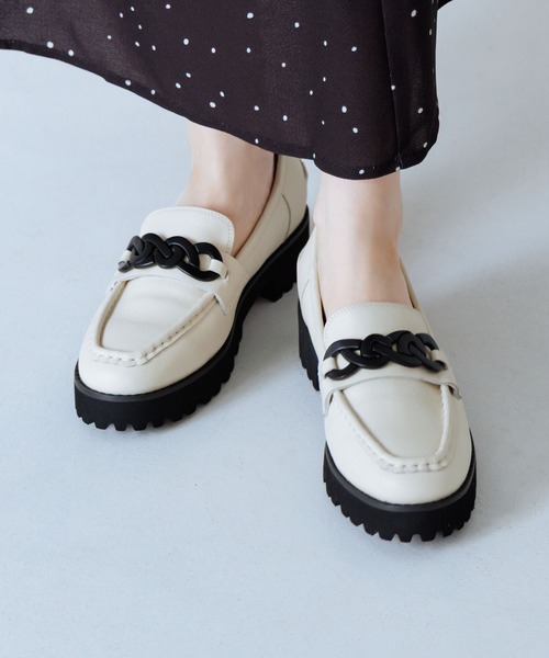 HIMIKO ローファー 「HIMIKO」「ZOZOTOWN限定」メタルモチーフトラック