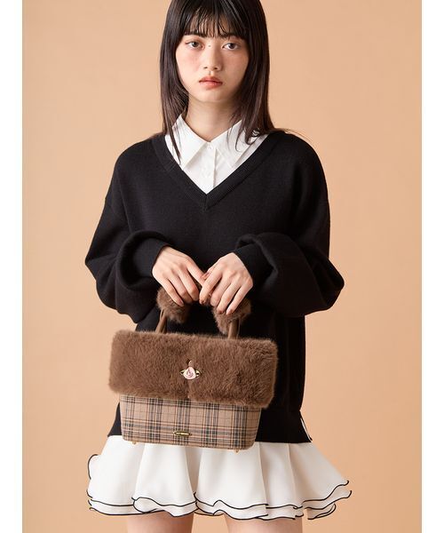 LILY BROWN シャツドッキングニットワンピース LILY BROWN（リリーブラウン）の「シャツドッキングニット