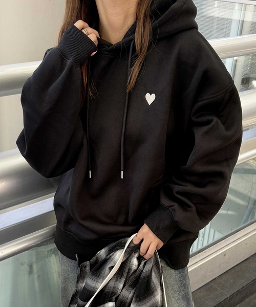 GeeRA（ジーラ） パーカー ゆるっとあったか裏起毛！ハートワン