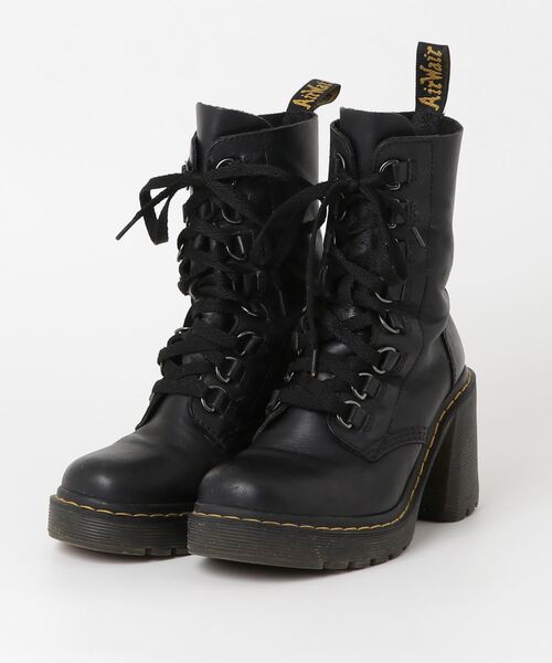 Dr. Martens ブラックレザーショートブーツ Dr.Martens（ドクターマーチン） ショートブーツ - ブラック