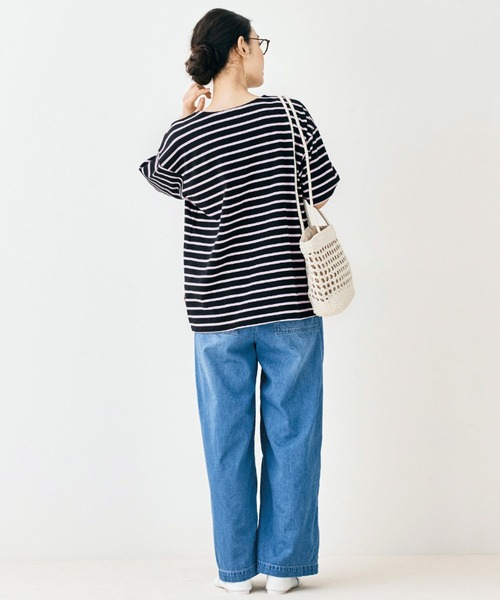 「and myera」 デニムパンツ LARGE ライトインディゴブルー レディース