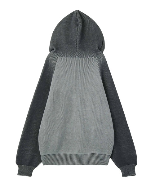 X-girl ニット セーター LOGO JACQUARD ZIP UP KNIT HOODIE