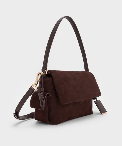 CHARLES ＆ KEITH ショルダーバッグ バッグ Khai カイ スエード