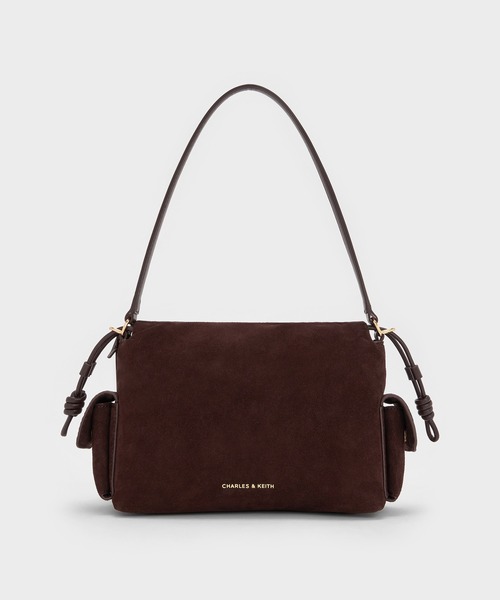 CHARLES ＆ KEITH ショルダーバッグ バッグ Khai カイ スエード