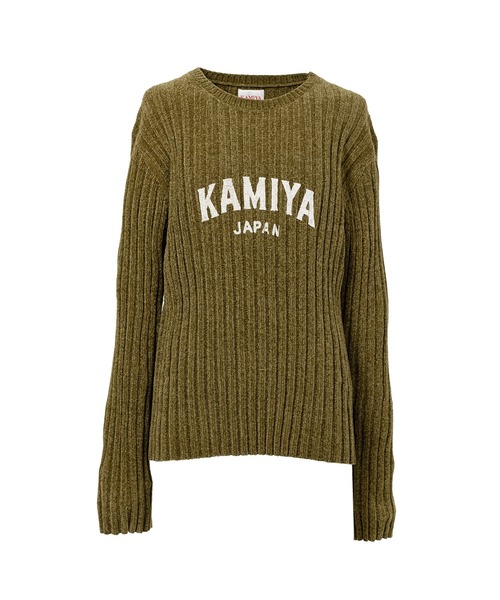 KAMIYA セーター ニット KAMIYA logo” Ribbed Knit Sweater メンズ