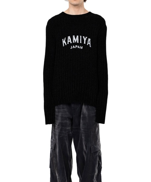 KAMIYA セーター ニット KAMIYA logo” Ribbed Knit Sweater メンズ 