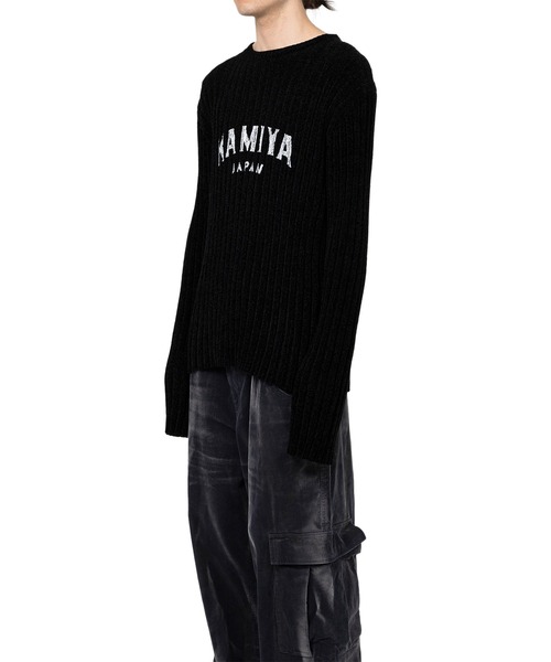 KAMIYA セーター ニット KAMIYA logo” Ribbed Knit Sweater メンズ 