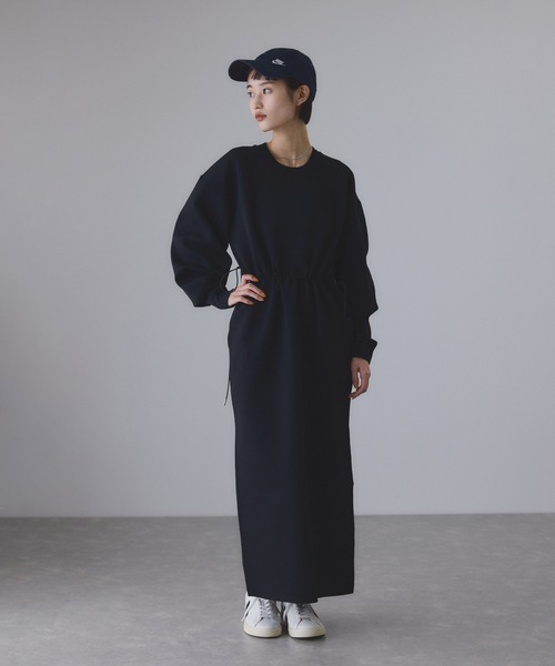 【美品】フォルムニットワンピース　アダムエロペ　ブラック　値段交渉○ ADAM ET ROPE'（アダムエロペ） ワンピース フォルムニットワンピース