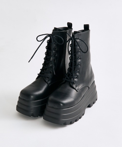 OLIVE des OLIVE（オリーブデオリーブ） ブーツ レースアップ厚底