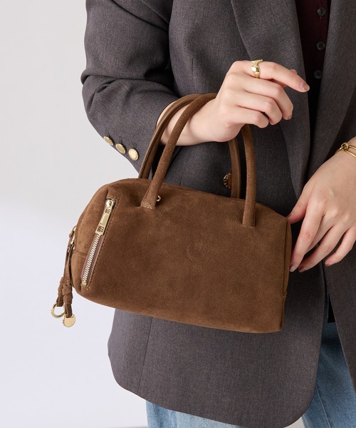 美品 PAPILLONNER ボストンバッグ 肩掛け ハンドバッグ レザー 本革 ear PAPILLONNER（イア パピヨネ） ボストンバッグ 「本革/ショルダー