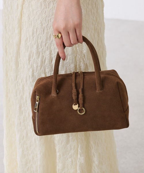 PAPILLONNER（パピヨネ） ボストンバッグ レザーチャームボストン