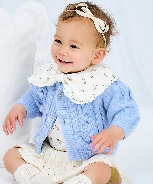 apres les cours（アプレレクール） ベビー 「洗える」ポンポンニット