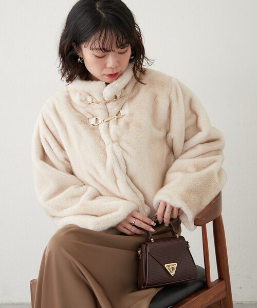 continuer de NICE CLAUP ブルゾン アウター ビット付MIXファー