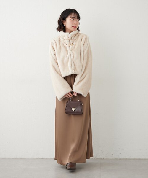 continuer de NICE CLAUP ブルゾン アウター ビット付MIXファー