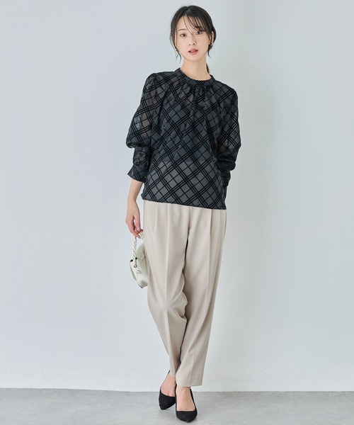 超美品GUCCIボウタイブラウス 長袖 チェック柄 INCEDE（インシード） ブラウス シャツ 3WAY チェックフロッキー
