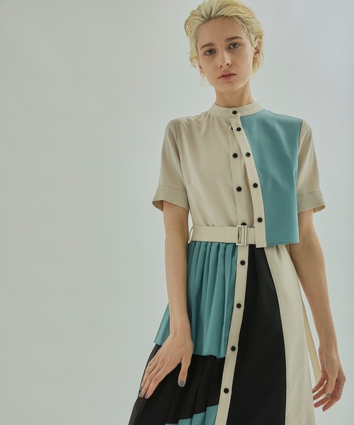 UNITED TOKYO（ユナイテッドトウキョウ） 半袖ワンピース 1 ベージュ