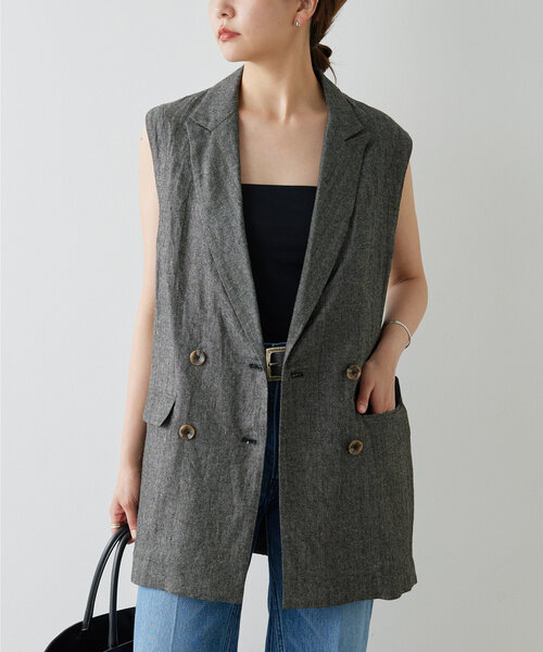 「GALLARDAGALANTE」 ベスト FREE グレー レディースの画像2