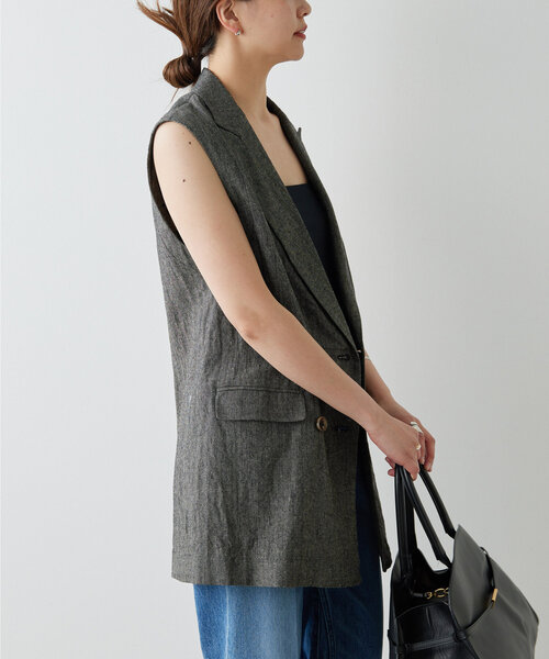 「GALLARDAGALANTE」 ベスト FREE グレー レディースの画像3